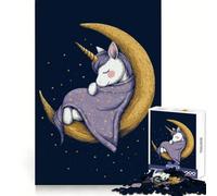 Licorne endormie sur la Lune Puzzle de 1000 pièces pour Adultes pour stimuler Le Cerveau, se détendre et créer Un Souvenir inoubliable 38x52cm