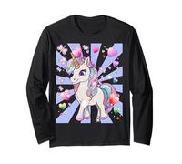 Licorne enfant licornes animal fabuleux conte de fées cheval rétro années 60 Manche Longue