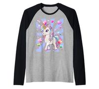 Licorne enfant licornes animal fabuleux conte de fées cheval rétro années 60 Manche Raglan
