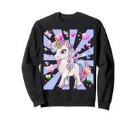 Licorne enfant licornes animal fabuleux conte de fées cheval rétro années 60 Sweatshirt