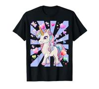 Licorne enfant licornes animal fabuleux conte de fées cheval rétro années 60 T-Shirt