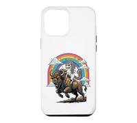 Licorne équitation Buffle Arc-en-Ciel Mignon Animal Sauvage Graphique Coque pour iPhone 12 Pro Max