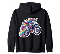 Licorne équitation Dirt Bike Rider Filles Motocross MX Moto Sweat à Capuche
