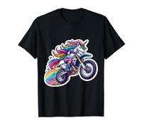 Licorne équitation Dirt Bike Rider Filles Motocross MX Moto T-Shirt