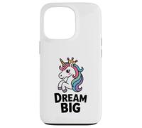 Licorne fantaisiste Dream Big Design Coque pour iPhone 13 Pro