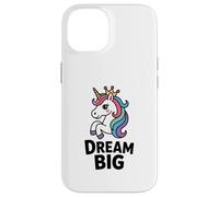 Licorne fantaisiste Dream Big Design Coque pour iPhone 14