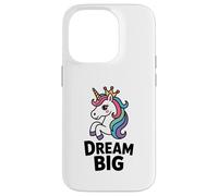 Licorne fantaisiste Dream Big Design Coque pour iPhone 14 Pro