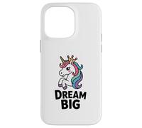 Licorne fantaisiste Dream Big Design Coque pour iPhone 14 Pro Max
