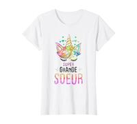 Licorne Filles Super Grande Soeur 2023 Cadeau Soeur T-Shirt
