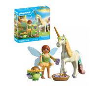 Playmobil - Figurine Licorne de collection Fleur d'arc-en-ciel 71840, avec fée et accessoires