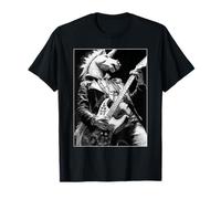 Licorne Gothique avec Guitare Urban Rocker Punk Grunge Esthétique T-Shirt