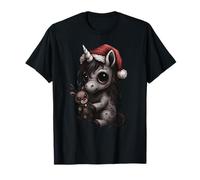 Licorne Gothique Grunge avec Renne en Peluche de Noël Gothique T-Shirt