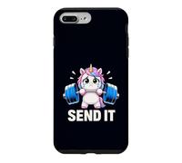 Licorne Haltérophilie Send It Cute Gym Motivation Coque pour iPhone 7 Plus/8 Plus