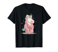 Licorne Humoristique en Peignoir et Visage Amusant T-Shirt