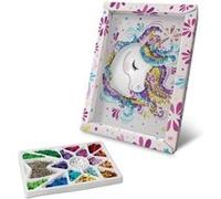 Kit loisir créatif - Licorne - Illustration avec sequins - Pour enfant à partir de 7 ans - Blanc