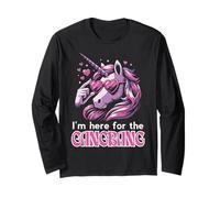 Licorne inappropriée Im Here for Adult Humour Meme Men Women Manche Longue