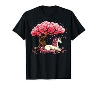 Licorne Japonaise Cerisier en Fleurs Kawaii Art Sakura T-Shirt