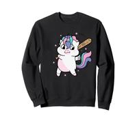 Licorne Jouant au Baseball créature Mythique Sport Sweatshirt