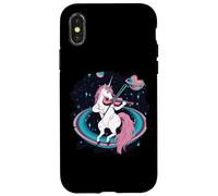 Licorne Jouant du Violon dans l'espace Magical Violonist Music Coque pour iPhone X/XS