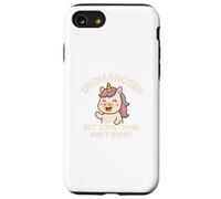 Licorne Kawaii Amusante Non diagnostiquée mais Quelque Chose n'est Pas Correct Coque pour iPhone SE (2020) / 7/8