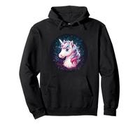 Licorne Kawaii dans Un Style Aquarelle Vif Sweat à Capuche