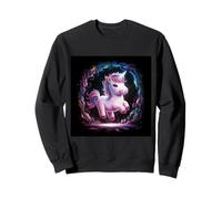Licorne Kawaii dans Un Style Aquarelle Vif Sweatshirt