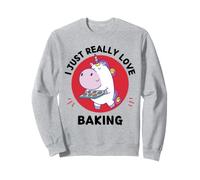 Licorne Kawaii I Just Really Love Cute Unicorn Baking Lover Sweatshirt