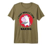 Licorne Kawaii I Just Really Love Cute Unicorn Baking Lover T-Shirt Haut de Gamme