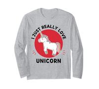 Licorne Kawaii I Just Really Love Cute Unicorn Lover Manche Longue
