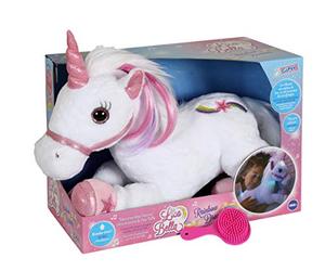 Licorne Licabella Féerique Lumineuse, 34.5cm, Blanc/Rose