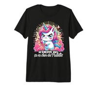 Licorne m'énerve Pas ou ça va Chier des Paillettes T-Shirt Haut de Gamme