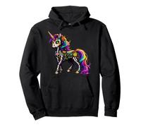 Licorne Mexicaine Sugar Skull Calavera Viva Mexico Girl Party Sweat à Capuche