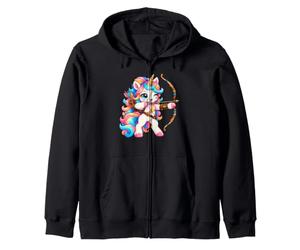 Licorne Mignonne Archère Tir À l'arc Fille Femme Sweat à Capuche