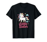Licorne Mignonne Petite sœur, Arc-en-Ciel, étoiles, cœurs, frères et sœ T-Shirt