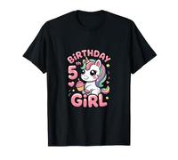 Licorne Mignonne pour 5e Anniversaire de Fille - Arc-en-Ciel T-Shirt