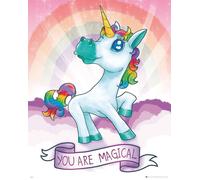 Licorne - Mini-Poster - Magique + 1 paquet de tesa Powerstrips® - contenu 20 pièces