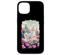 Licorne Mythique Fable Cheval à Cornes Hobby Horsing Flowers Coque pour iPhone 13