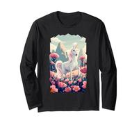 Licorne Mythique Fable Cheval à Cornes Hobby Horsing Flowers Manche Longue
