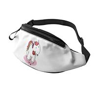 Licorne Mythique Mignonne Mangez Fleur Fanny Pack Sport Casual Taille Pack pour Femmes Hommes À La Mode
