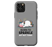 Licorne paresseuse Amusante - Fatigué - Born to Sparkle But Not Today Coque pour iPhone 11 Pro
