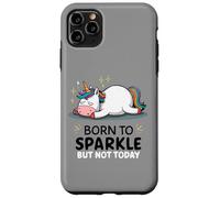 Licorne paresseuse Amusante - Fatigué - Born to Sparkle But Not Today Coque pour iPhone 11 Pro Max