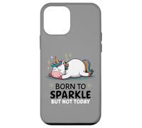 Licorne paresseuse Amusante - Fatigué - Born to Sparkle But Not Today Coque pour iPhone 12 Mini