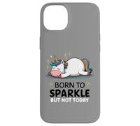 Licorne paresseuse Amusante - Fatigué - Born to Sparkle But Not Today Coque pour iPhone 14 Plus