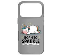 Licorne paresseuse Amusante - Fatigué - Born to Sparkle But Not Today Coque pour iPhone 17 Pro