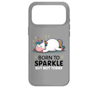 Licorne paresseuse Amusante - Fatigué - Born to Sparkle But Not Today Coque pour iPhone 17 Pro Max