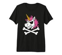 Licorne Pirate avec Cache-Œil Licorne Drôle T-Shirt Haut de Gamme