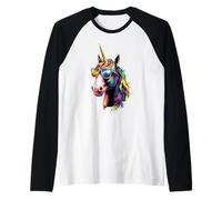 Licorne Poney Cavalier Ponyhof Chevaux Équitation Licornes Manche Raglan