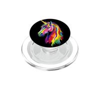 Licorne Poney Cavalier Ponyhof Chevaux Équitation Licornes PopSockets PopGrip pour MagSafe