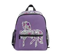 Licorne Pourpre De Cheval De Diamant Sac à Dos Enfant Sac d'École Maternelle Préscolaire Étudiant Scolaire Cartable pour Les d'Âge de La Âgés de 2 à 7 Ans Garçons Filles