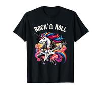 Licorne Rock'n Roll, Licorne Rockstar, Punk Goth Band Funny T-Shirt